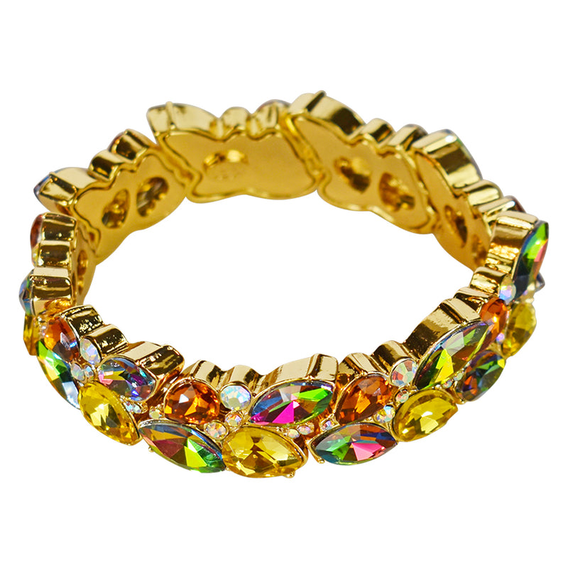 Fascination Stretch Bracelet (Goldtone/Topaz)