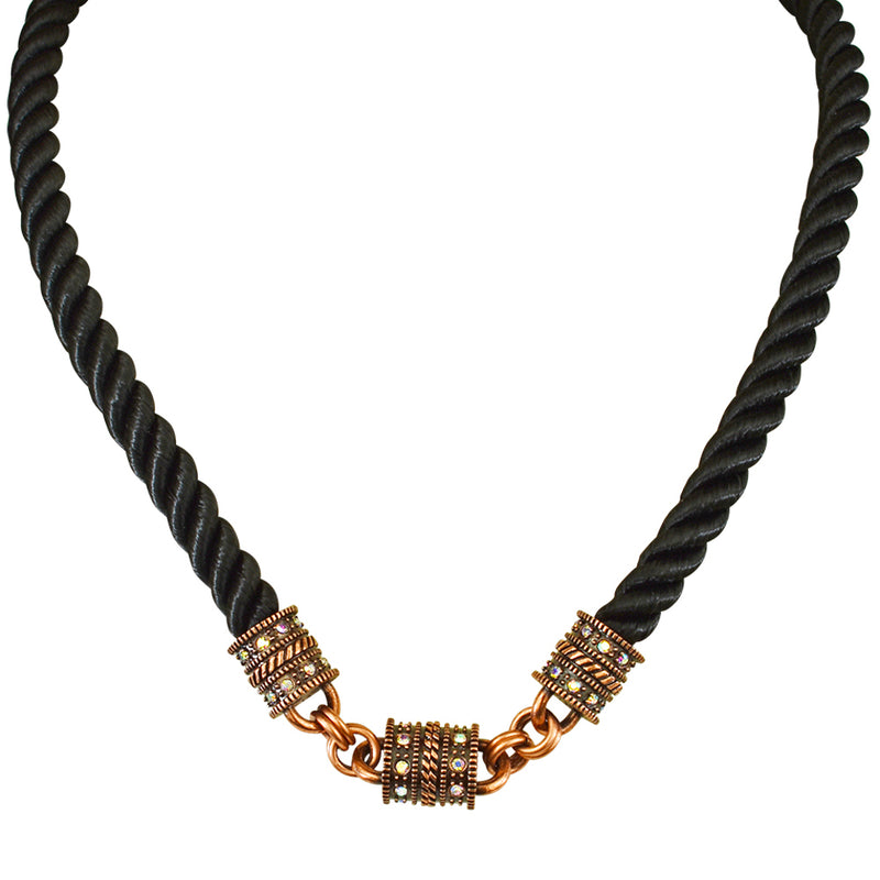 Mystic Cord Magnetic Interchangeable Necklace (Copper Ox/Black)