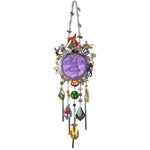 Witch's Coven Goddess Seaview Moon Wind Chime (Silvertone/Twilight Purple)