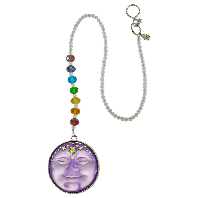 Rainbow Bridge Venus Seaview Moon 50mm Shimmer Ornament (Silvertone/Twilight Purple)