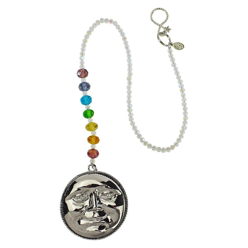 Rainbow Bridge Venus Seaview Moon 50mm Shimmer Ornament (Silvertone/Twilight Purple)