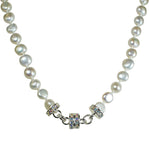 Precious Fresh Water Pearl Magnetic Interchangeable Necklace (Sterling Silvertone)