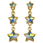 Three Wishes Star Pierced Earrings (Goldtone)