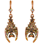 Boris The Bat Leverback Earrings (Copper Ox)