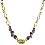 Crystal Wishes Magnetic Interchangeable Necklace (Goldtone/Purple)