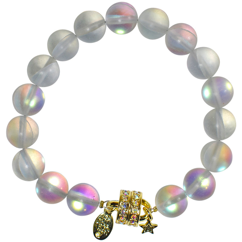 Mystic Bead Magnetic Bracelet (Goldtone/Crystal AB)