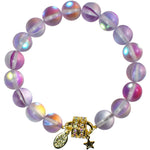 Mystic Bead Magnetic Bracelet (Goldtone/Lavender AB)