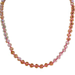 Divine Ombre 6mm Beaded Necklace (Sterling Silvertone/Pink)
