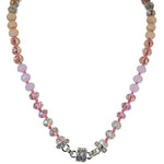 Divine Ombre 8mm Beaded Magnetic Interchangeable Necklace (Sterling Silvertone/Pink)