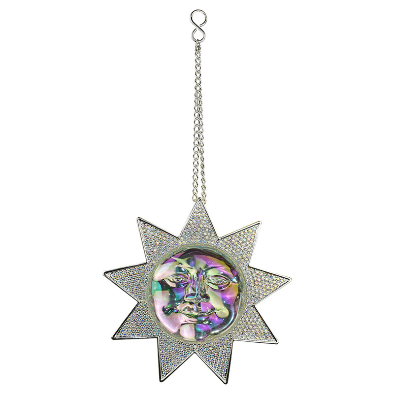Sun Dancer Seaview Water Moon Ornament (Sterling Silvertone/Crystal AB)