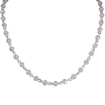 Mystic Crystal 17" Necklace (Sterling Silvertone/Opal Pink)