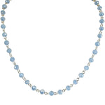 Mystic Crystal 17" Necklace (Sterling Silvertone/Blue Opal)