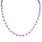 Mystic Crystal 30" Necklace (Goldtone/Lavender)