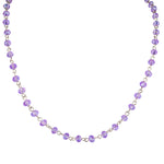 Mystic Crystal 17" Necklace (Sterling Silvertone/Lavender)