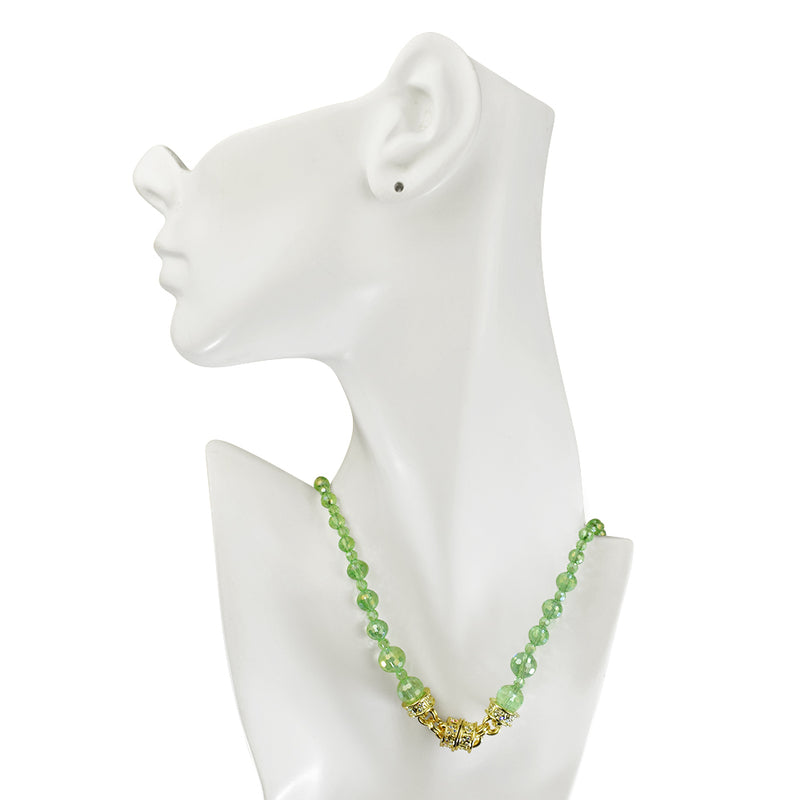Belle Of The Ball Beaded Magnetic Interchangeable Necklace (Goldtone/Irish Mist)
