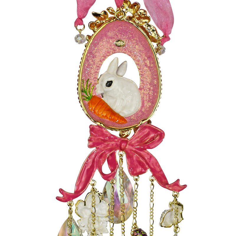 Honey Bunny Crystal Wind Chime (Goldtone/Pixie Pink)