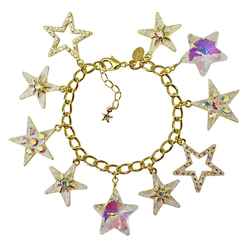 Stardust Charm Bracelet (Goldtone)