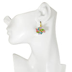Enchanted Pinwheel Leverback Earrings (Goldtone)