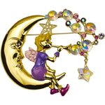 Pipedream Fairy Crystal Bubble Pin (Goldtone)