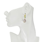 Precious Teardrop Leverback Earrings (Goldtone/Violet)