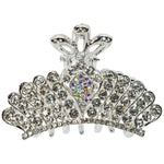 Royal Crown Small Hair Claw Clip (Sterling Silvertone)