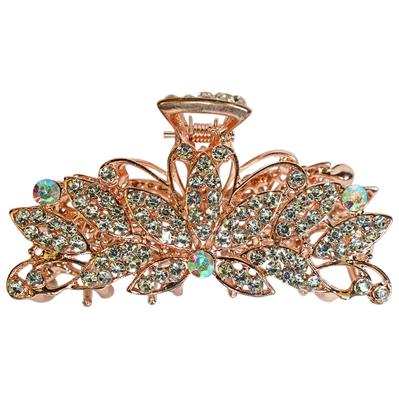Enchanted Garden Large Hair Claw Clip (Rose Goldtone)