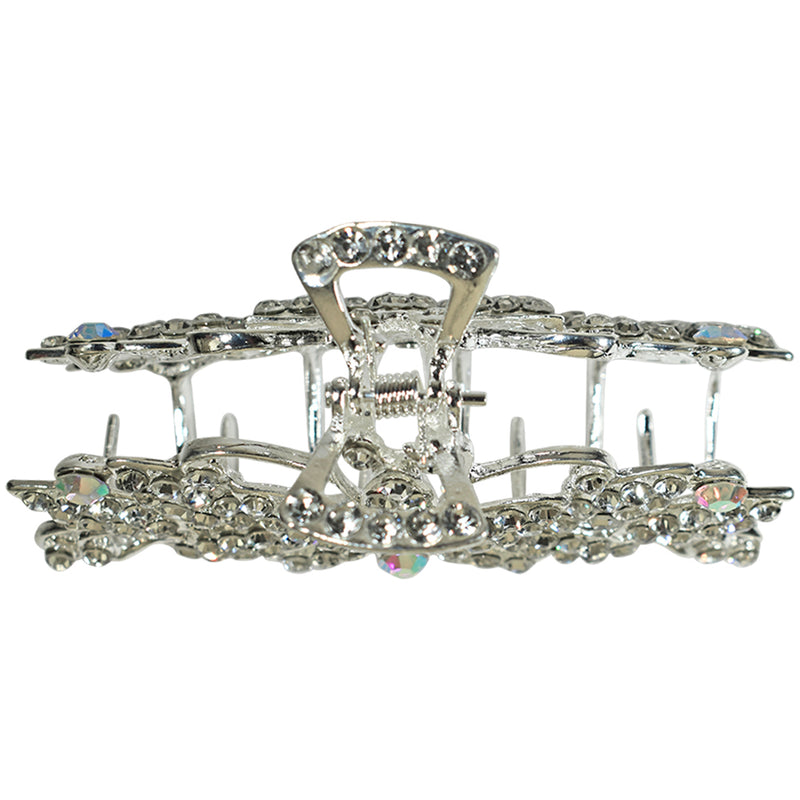 Enchanted Garden Large Hair Claw Clip (Sterling Silvertone)
