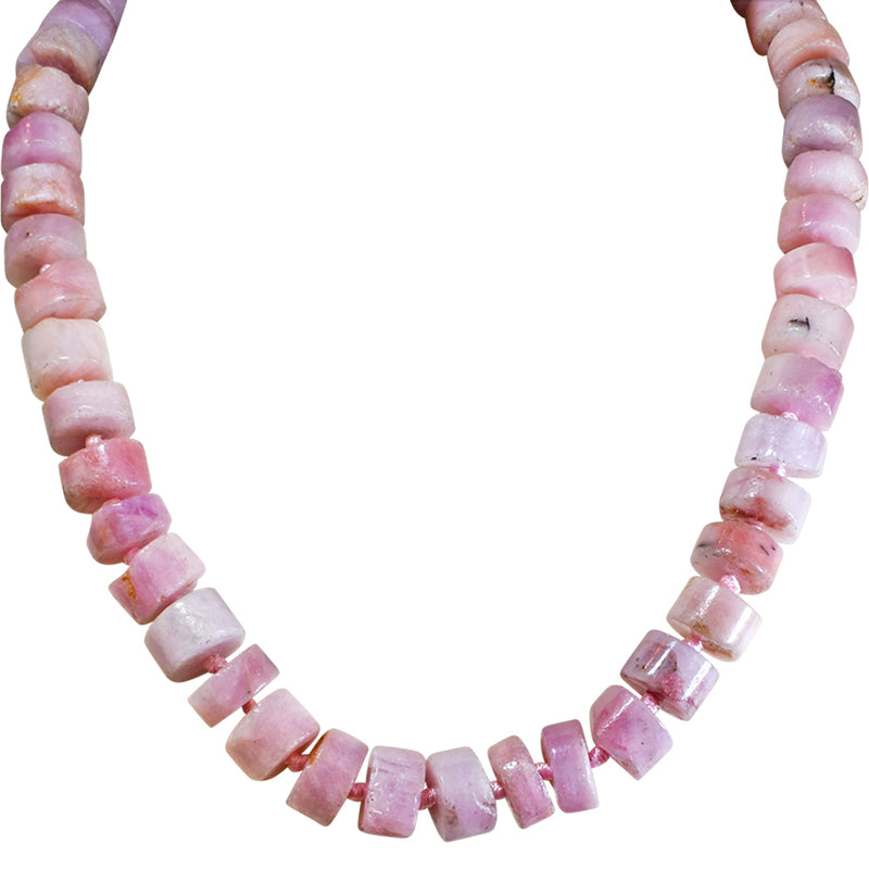 Precious Kunzite Gem Stone Necklace(.925 Sterling Silver/Kunzite)