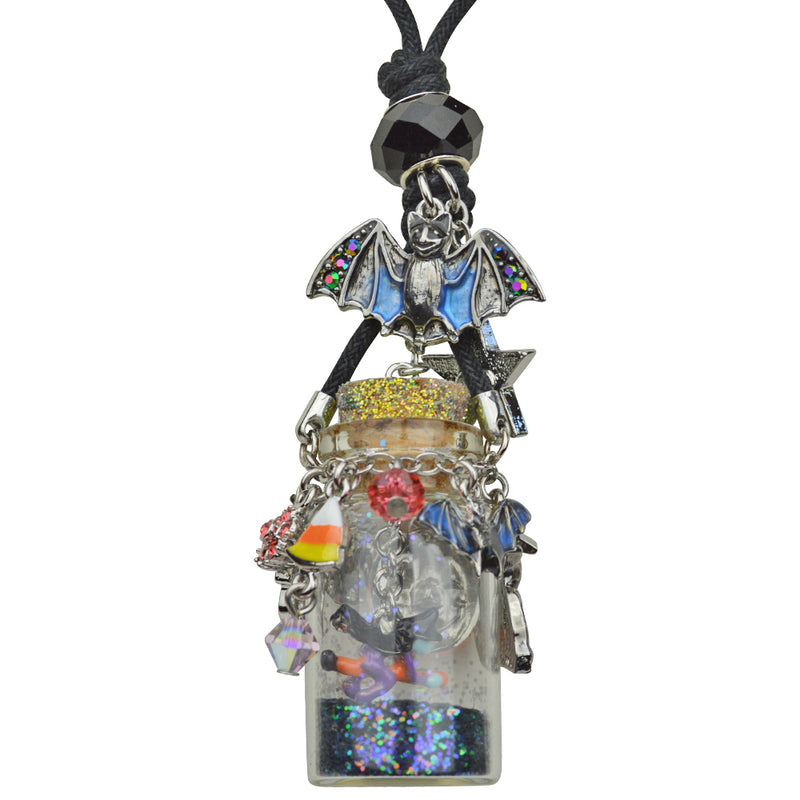 Witches Brew Bottle Necklace (Silvertone)