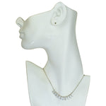 Fairy Shimmer Crystal CZ Baguette Necklace (Silvertone)