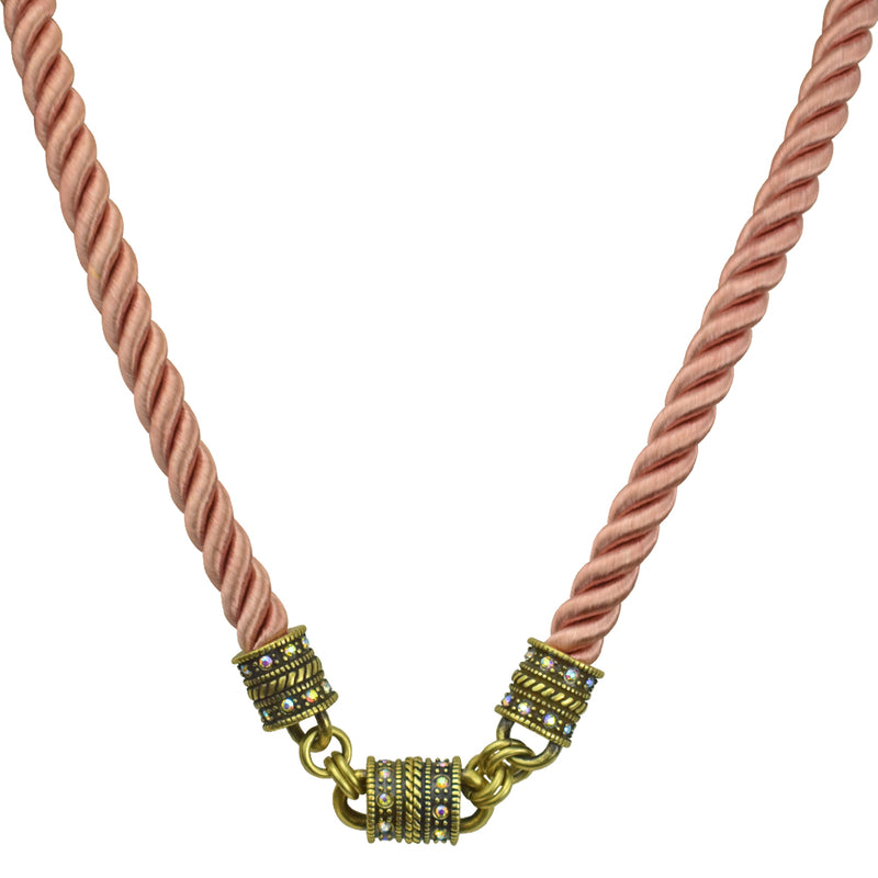 Mystic Cord Magnetic Interchangeable Necklace (Brasstone/Exotic Sand)