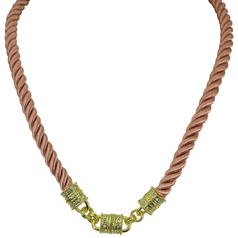 Mystic Cord Magnetic Interchangeable Necklace (Goldtone/Exotic Sand)