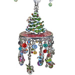 12 Days Of Christmas Dancing Tree Ornament With Removable Charms (Silvertone)