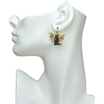 Sabrina Bat Cat Leverback Earrings (Goldtone)