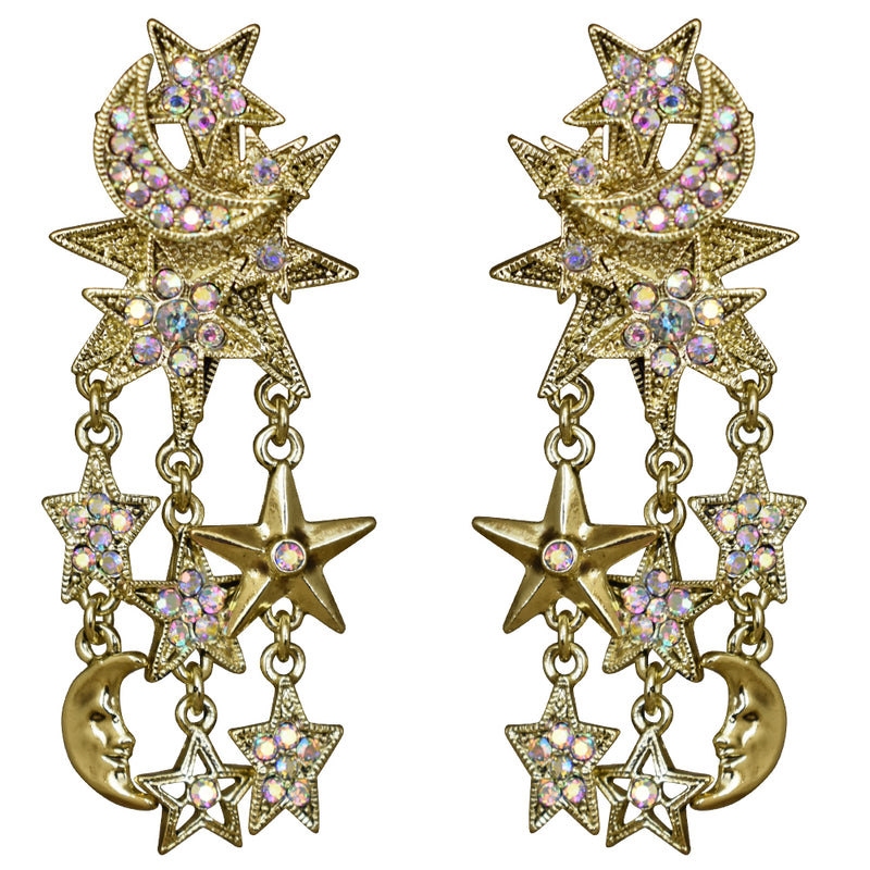 Starlight Express Clip Earrings ( Goldtone)