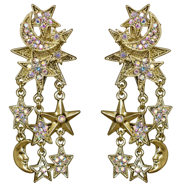 Starlight Express Clip Earrings ( Goldtone) – Kirks Folly