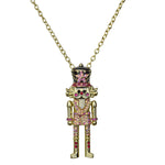 Pretty In Pink Nutcracker Necklace (Goldtone)