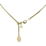Shimmer Box Chain 20" Slide Necklace (Goldtone)