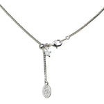 Shimmer Box Chain 20" Slide Necklace (Silvertone)