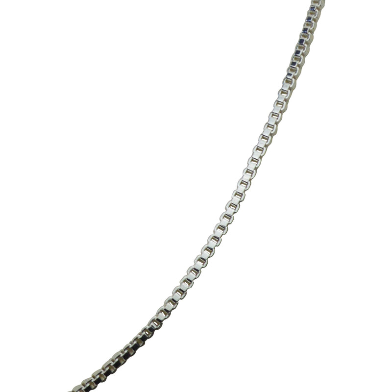 Shimmer Box Chain 20" Slide Necklace (Silvertone)