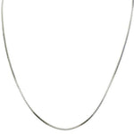 Shimmer Box Chain 20" Slide Necklace (Silvertone)