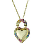 Rainbow Bridge Forever In My Heart Locket Necklace (Goldtone)