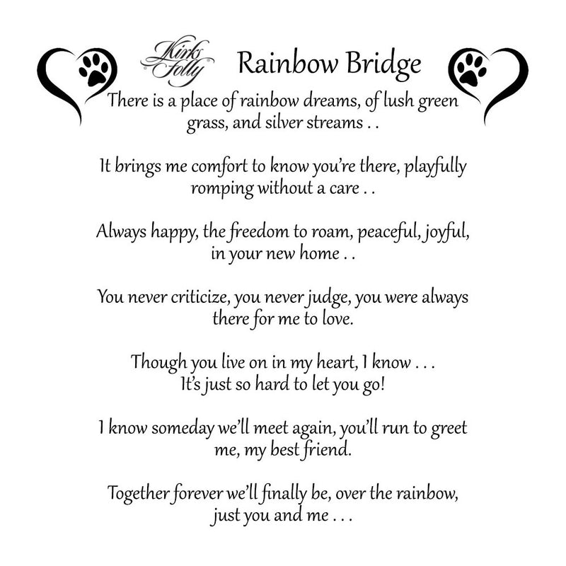 Rainbow Bridge Forever In My Heart Locket Necklace (Silvertone)