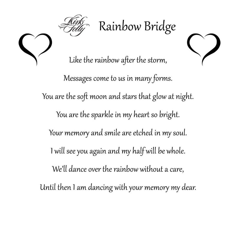 Rainbow Bridge Forever In My Heart Locket Necklace (Silvertone)