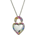 Rainbow Bridge Forever In My Heart Locket Necklace (Silvertone)