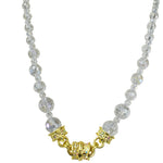 Belle Of The Ball Beaded Magnetic Interchangeable Necklace (Goldtone/Crystal Aurora Borealis)