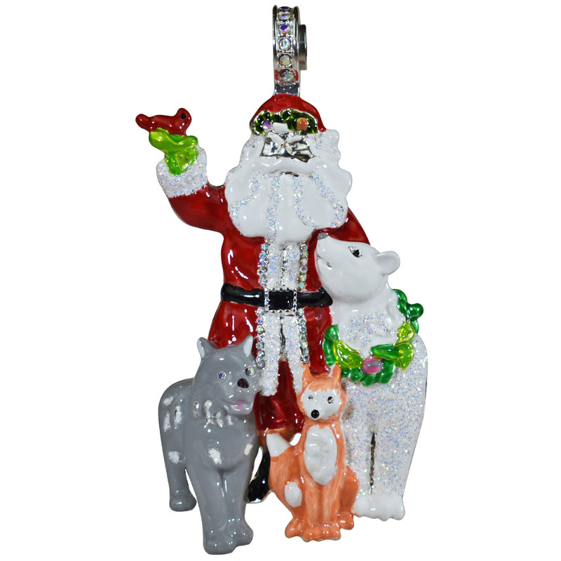 Santa's Enchanted Woodland Friends Magnetic Enhancer (Sterling Silvertone)