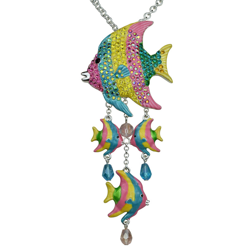 Fantasy Fish Necklace (Sterling Silvertone)